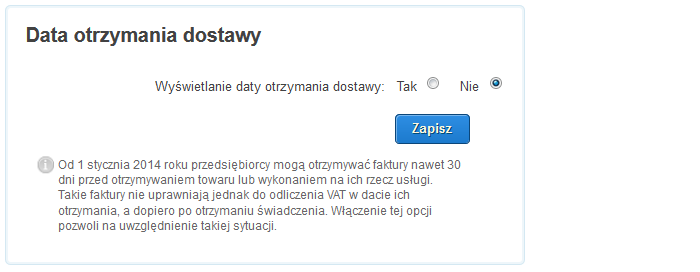 Data otrzymania dostawy 2