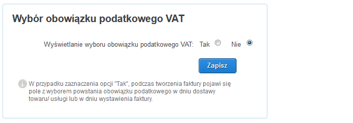 Wybór obowiązku podatkowego