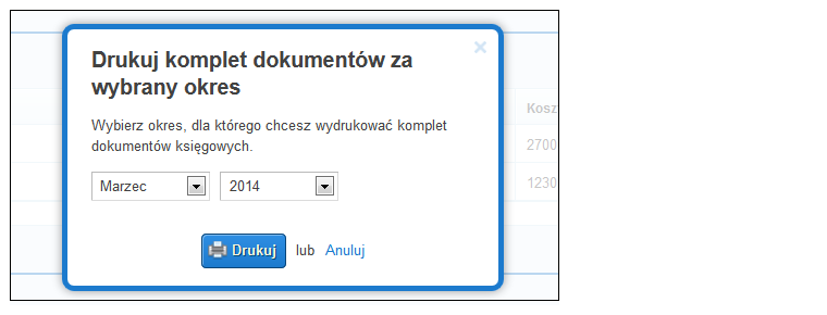 Drukuj komplet dokumentów - screen