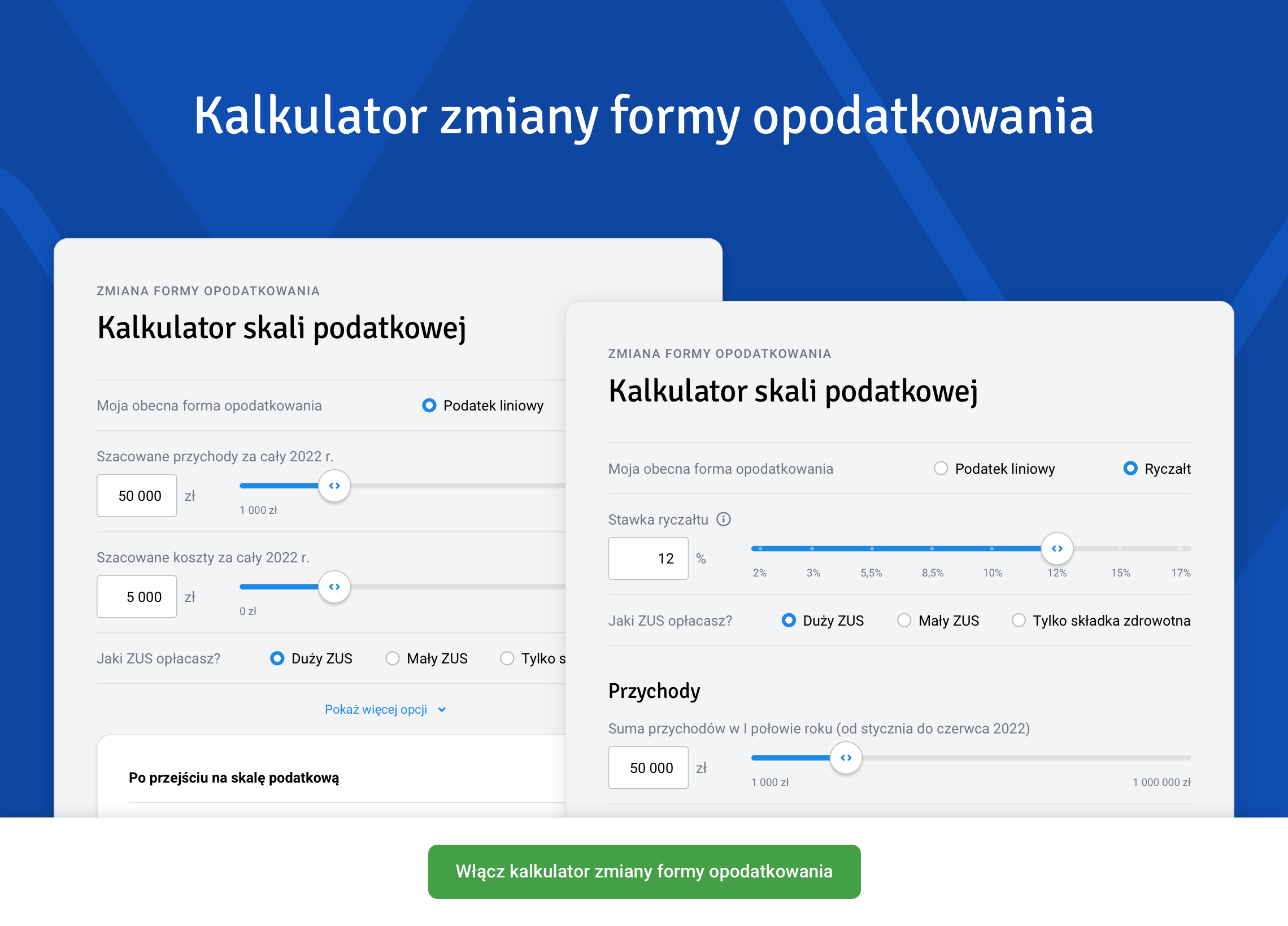 Zmiana formy opodatkowania 2022